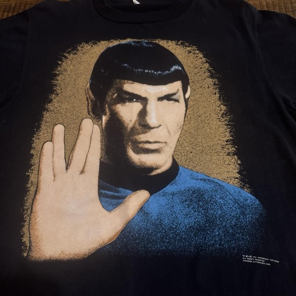 Star Trek Spock 1991 Tee Single Stitch‎ Changes Licensed USA L Vintage - Picture 3 of 7